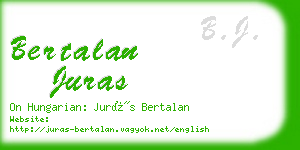 bertalan juras business card